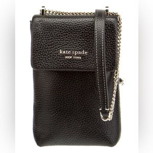 New York Bradley Pebbled Black Leather Crossbody. Style Number: 6256538.  NWOT